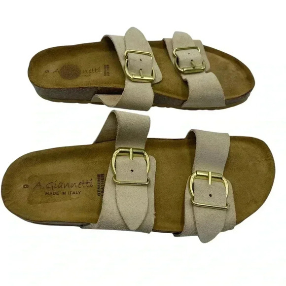 A.Giannetti leather slides SZ 9 - Picture 2 of 5